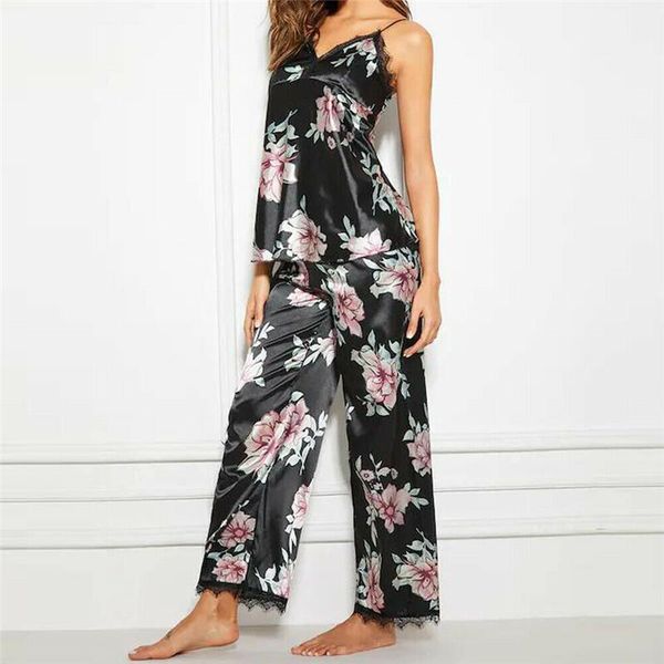 womens sleepwears brand pajamas sets for women fashion lace satin pijama summer floral nightwear lingerie pyjamas homewear, Black;red
womens sleepwears brand pajamas sets for women fashion lace satin pijama summer floral nightwear lingerie pyjamas homewear, Black;red