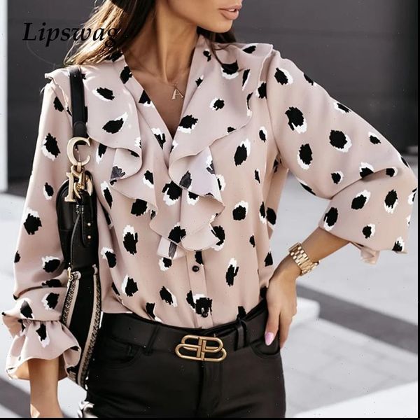 elegant polka dot ruffle women shirts print autumn butterfly long sleeve ladies casual button ruffled neck blusa, White
elegant polka dot ruffle women shirts print autumn butterfly long sleeve ladies casual button ruffled neck blusa, White