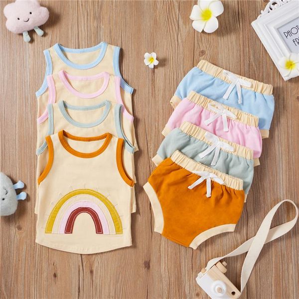 clothing sets summer 2021 babies girls boys casual clothes set cotton rainbow printed pattern vest+shorts toddler infant 2pcs outfits, White
clothing sets summer 2021 babies girls boys casual clothes set cotton rainbow printed pattern vest+shorts toddler infant 2pcs outfits, White