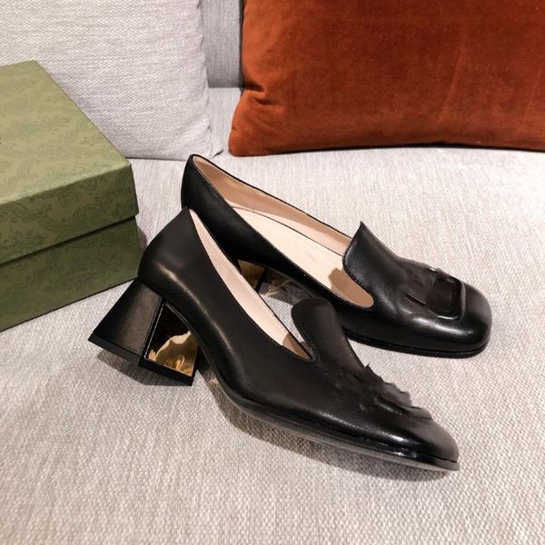 dress shoes 2021 spring and autumn women's fashion leather small korean version all-match middle heel round toe 40, Black
dress shoes 2021 spring and autumn women's fashion leather small korean version all-match middle heel round toe 40, Black