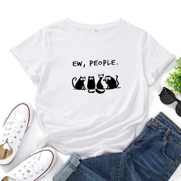 ew,people. cute t-shirt women o-neck cotton loose t shirt summer fashion casual short sleeve camisetas mujer women's, White
ew,people. cute t-shirt women o-neck cotton loose t shirt summer fashion casual short sleeve camisetas mujer women's, White