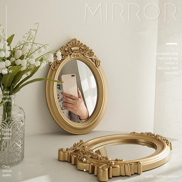 frames cutelife ins nordic gold resin small round table mirror tray vintage standing home decorative bedroom makeup
frames cutelife ins nordic gold resin small round table mirror tray vintage standing home decorative bedroom makeup
