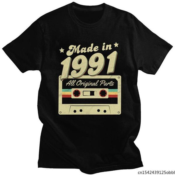 men's t-shirts classic made in 1991 t shirts men short sleeve 30 years old 30th birthday graphic, White;black
men's t-shirts classic made in 1991 t shirts men short sleeve 30 years old 30th birthday graphic, White;black