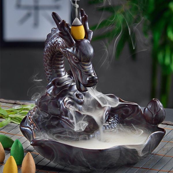 back flow incense burner home furnishings ceramic ornaments carp dragon fragrance lamps
back flow incense burner home furnishings ceramic ornaments carp dragon fragrance lamps