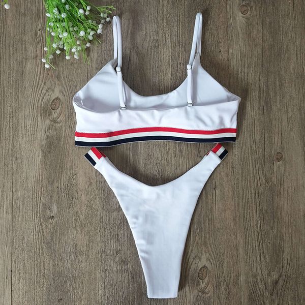 split special fabric swimsuit women's leaky back triangle swimsuit women, White;black
split special fabric swimsuit women's leaky back triangle swimsuit women, White;black