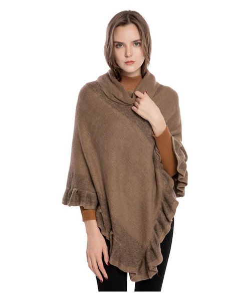 scarves womens ladies turtleneck poncho cape female winter knitted ruffles shawls wrap sweater top, Blue;gray
scarves womens ladies turtleneck poncho cape female winter knitted ruffles shawls wrap sweater top, Blue;gray