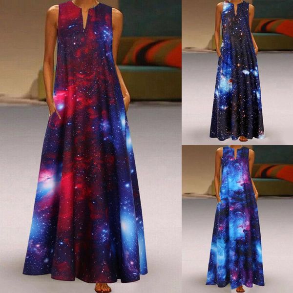 casual dresses ladies starry sky printing dress women plus size sleeveless vintage v-neck maxi female oversize loose vestido, Black;gray
casual dresses ladies starry sky printing dress women plus size sleeveless vintage v-neck maxi female oversize loose vestido, Black;gray