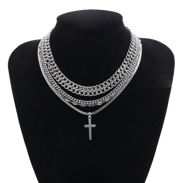 pendant necklaces 2021 hip hop disco cross necklace exaggerated punk cool handsome multilayer collarbone, Silver
pendant necklaces 2021 hip hop disco cross necklace exaggerated punk cool handsome multilayer collarbone, Silver