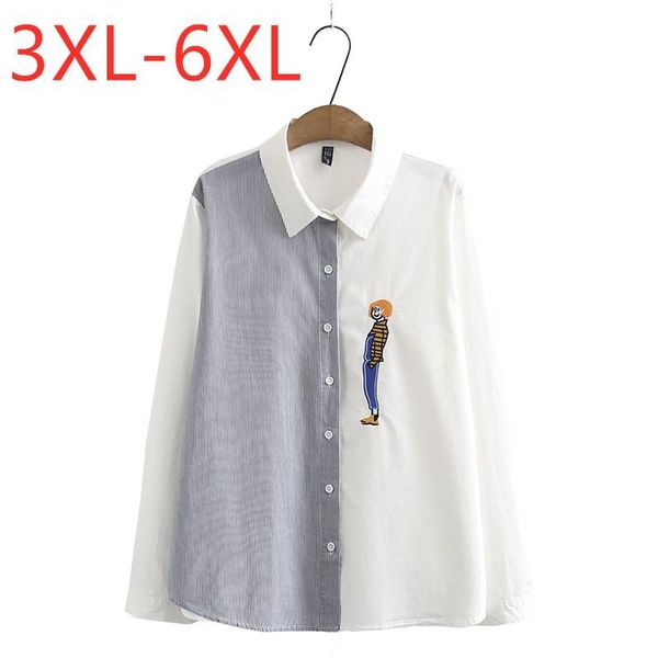 women's blouses & shirts ladies autumn winter plus size for women large blouse long sleeve loose cotton button stripe shirt 3xl 4xl 5x, White
women's blouses & shirts ladies autumn winter plus size for women large blouse long sleeve loose cotton button stripe shirt 3xl 4xl 5x, White