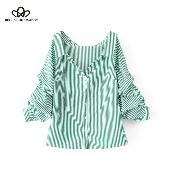 hstar 2021 autumn winter blouse shirt women green stripe single breasted female casual long lantern sleeve women's blouses & shirts, White
hstar 2021 autumn winter blouse shirt women green stripe single breasted female casual long lantern sleeve women's blouses & shirts, White