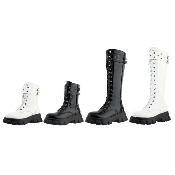 boots mkkhou short women's winter patent leather round head thick bottom height increase plus velvet warm long, Black
boots mkkhou short women's winter patent leather round head thick bottom height increase plus velvet warm long, Black