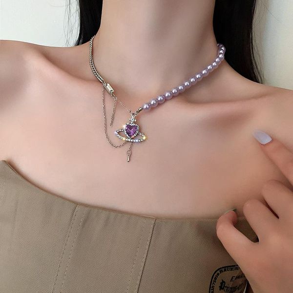 chokers lovoacc elegant purple colour simulated pearl beaded necklace for women sparkly rhinestone love heart pendant jewelry, Golden;silver
chokers lovoacc elegant purple colour simulated pearl beaded necklace for women sparkly rhinestone love heart pendant jewelry, Golden;silver