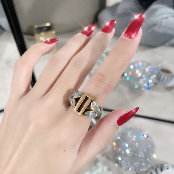 d family / di old brass diamond di letter ring multi layer index finger middle versatile fashion female, Silver
d family / di old brass diamond di letter ring multi layer index finger middle versatile fashion female, Silver