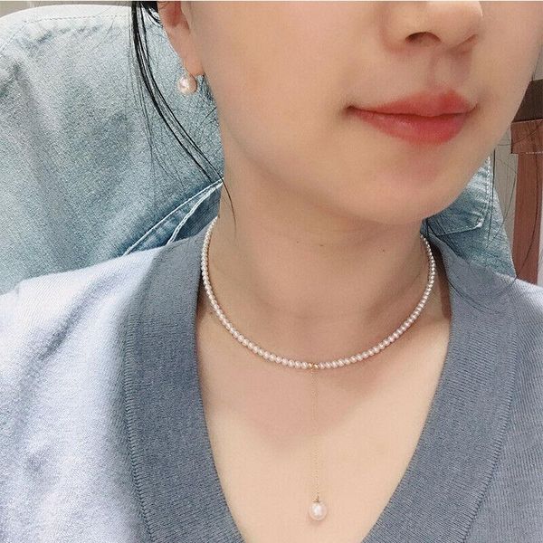 chains 42cm mini +3-4mm real natural white freshwater round pearl necklace gold accessories neck chain, Silver
chains 42cm mini +3-4mm real natural white freshwater round pearl necklace gold accessories neck chain, Silver