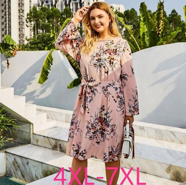 casual dresses spring autumn plus size party dress for women loose large o neck print flower belt pink 4xl 5xl 6xl 7xl, Black;gray
casual dresses spring autumn plus size party dress for women loose large o neck print flower belt pink 4xl 5xl 6xl 7xl, Black;gray