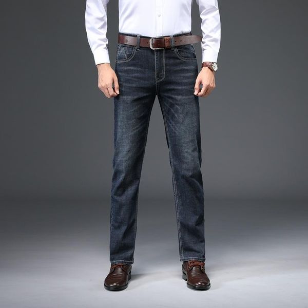 men's jeans 2021 stretch clasic black trousers men business casual male slim denim pants spring autumn, Blue
men's jeans 2021 stretch clasic black trousers men business casual male slim denim pants spring autumn, Blue