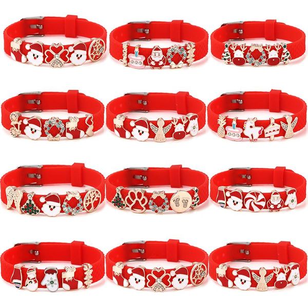 link, chain 10mm red silicone adjustable mesh bracelet with santa claus bells beads charm for women christmas jewelry special offer, Black
link, chain 10mm red silicone adjustable mesh bracelet with santa claus bells beads charm for women christmas jewelry special offer, Black