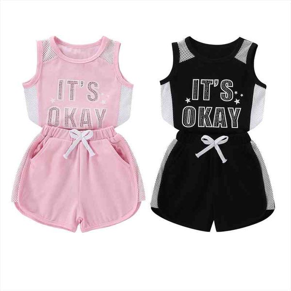 1-6y summer causal kids girls clothes sets 2pcs sequined letter print sleeveless net patchwork vest shorts, White
1-6y summer causal kids girls clothes sets 2pcs sequined letter print sleeveless net patchwork vest shorts, White