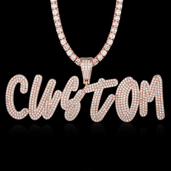 custom name letter zircon pendant necklace 100% micro pave cz hip hop iced out tennis chain jewelry dropshipping x0509, Black
custom name letter zircon pendant necklace 100% micro pave cz hip hop iced out tennis chain jewelry dropshipping x0509, Black