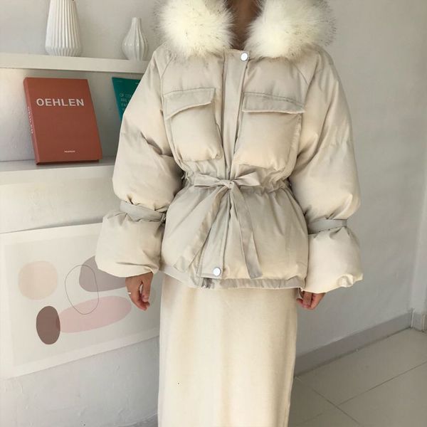 downs winter solid women coat fur collar hooded warm loose casual jacket female long sleeve outwear elegant, Black
downs winter solid women coat fur collar hooded warm loose casual jacket female long sleeve outwear elegant, Black