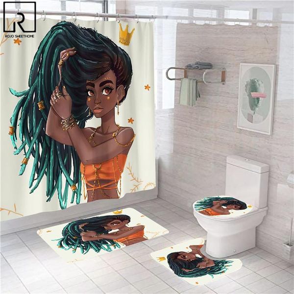american women 3d shower curtains waterproof black girl bathroom partition soft bath mat set wc bathing carpet toilet lid cover
american women 3d shower curtains waterproof black girl bathroom partition soft bath mat set wc bathing carpet toilet lid cover