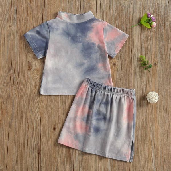 clothing sets kids girls fashion 2-piece outfit set short sleeve tie-dye t-shirt+skirt for children baby, White
clothing sets kids girls fashion 2-piece outfit set short sleeve tie-dye t-shirt+skirt for children baby, White