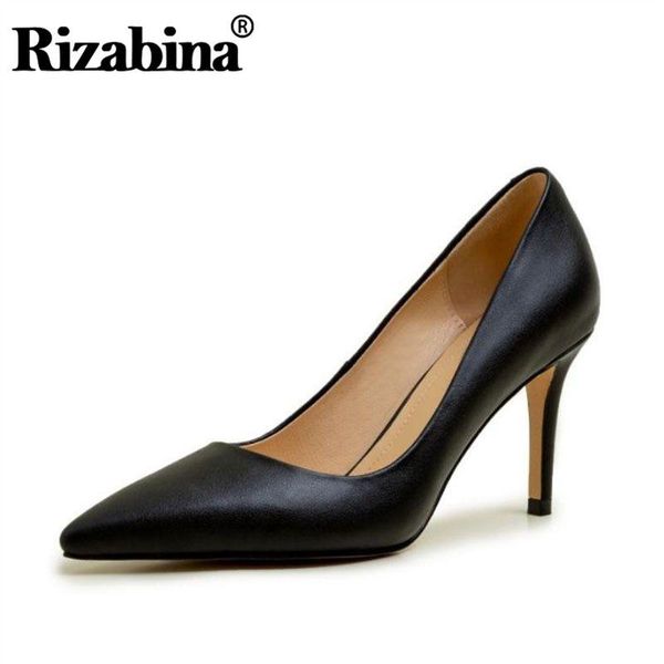dress shoes rizabina women pumps fashion pointed toe thin high heels real leather appointment footwear size 33-40, Black
dress shoes rizabina women pumps fashion pointed toe thin high heels real leather appointment footwear size 33-40, Black