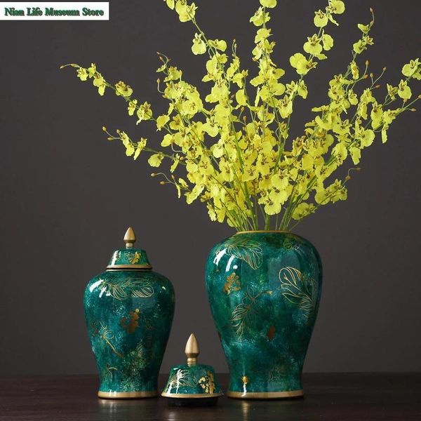 vases american classical storage jar home ceramic flower vase decoration el living room interior accessories luxury gift
vases american classical storage jar home ceramic flower vase decoration el living room interior accessories luxury gift