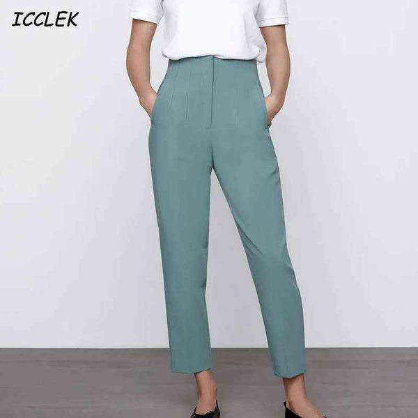 spring women's pant solid casual harem s office formal ladies loose high waist chic khaki black trousers vintage za trf 211124, Black;white
spring women's pant solid casual harem s office formal ladies loose high waist chic khaki black trousers vintage za trf 211124, Black;white