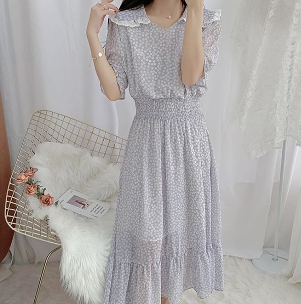 korean fashion floral chiffon dress women party casual long sleeve vintage female lace patchwork peter pan collar summer dress 210518, Black;gray
korean fashion floral chiffon dress women party casual long sleeve vintage female lace patchwork peter pan collar summer dress 210518, Black;gray