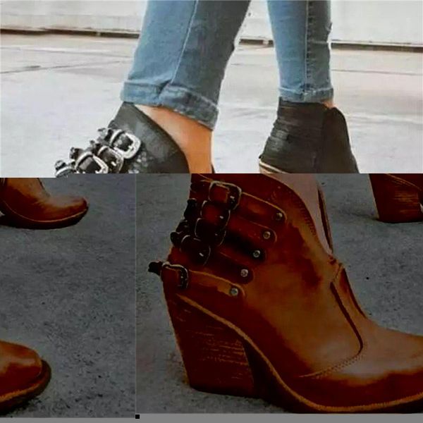 boots women autumn pu leather chunky heels ankle fashion pointed toe short boot buckle strap casual winter plus size, Black
boots women autumn pu leather chunky heels ankle fashion pointed toe short boot buckle strap casual winter plus size, Black