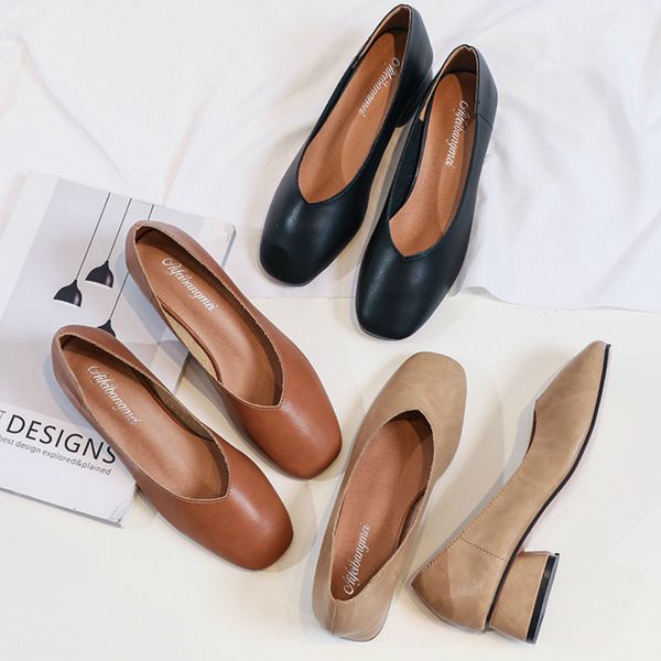 spring big size 34-41 women shoes heels female square heel solid black brown breathable casual ladies low heel pumps 210520
spring big size 34-41 women shoes heels female square heel solid black brown breathable casual ladies low heel pumps 210520