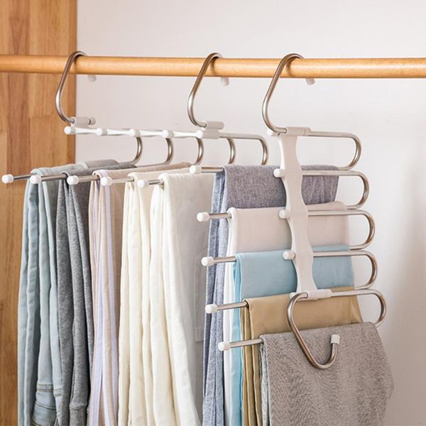 hangers & racks 5-in-1 pants hanger multifunctional portable stainless steel for clothes trousers coat storage organization space saving
hangers & racks 5-in-1 pants hanger multifunctional portable stainless steel for clothes trousers coat storage organization space saving