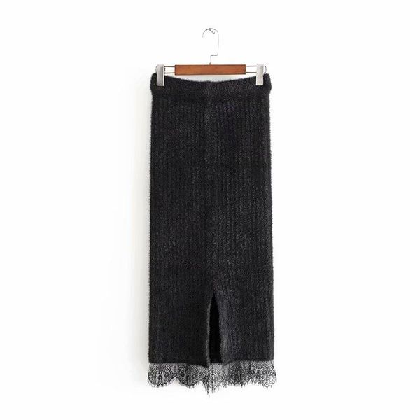 autumn and winter women's skirts mink fleece lace stitching long skirt casual all-match loose, Black
autumn and winter women's skirts mink fleece lace stitching long skirt casual all-match loose, Black
