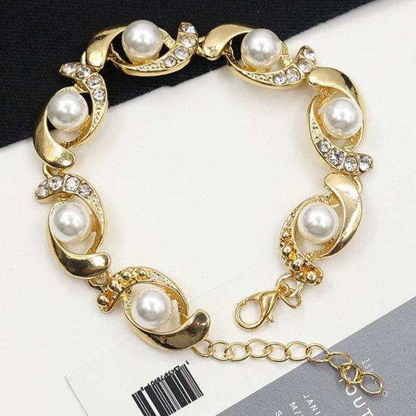 link, chain fashion simulated pearl beaded bracelet crystal rhinestone flower bangle bracelets for women jewelry birthday gifts 22cm, Black
link, chain fashion simulated pearl beaded bracelet crystal rhinestone flower bangle bracelets for women jewelry birthday gifts 22cm, Black