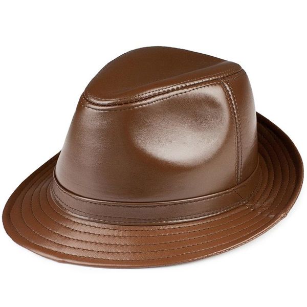 berets man genuine leather jazz fedora gentleman cow skin short brim black/brown hip fitted hat male shows er, Blue;gray
berets man genuine leather jazz fedora gentleman cow skin short brim black/brown hip fitted hat male shows er, Blue;gray