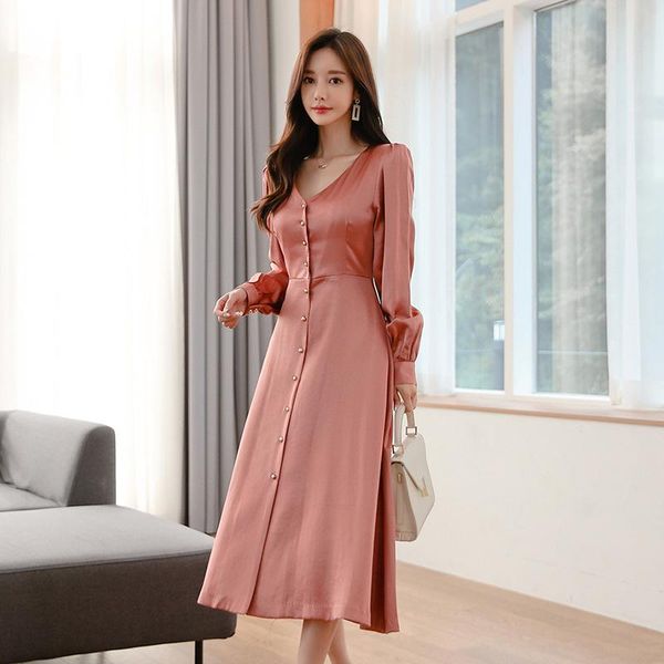 casual dresses 2021 ladies corset singer button solid long dress women pink autumn winter ropa year korean style shirt, Black;gray
casual dresses 2021 ladies corset singer button solid long dress women pink autumn winter ropa year korean style shirt, Black;gray