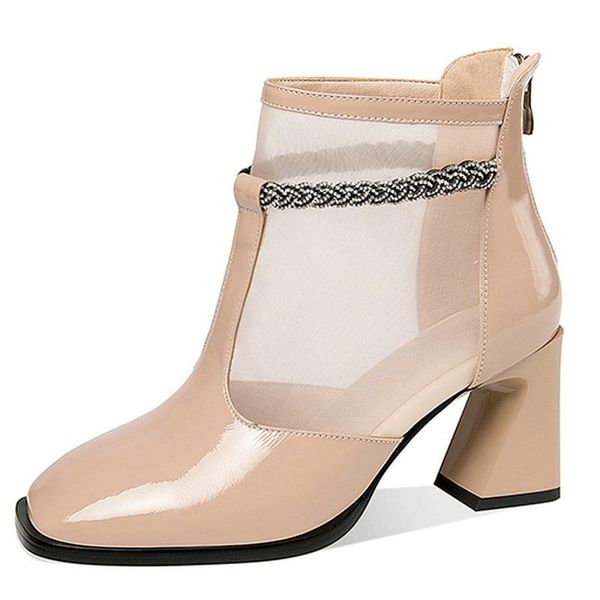 boots genuine leather mesh women ankle back zipper high heels party night club shoes woman autumn spring square toe short, Black
boots genuine leather mesh women ankle back zipper high heels party night club shoes woman autumn spring square toe short, Black