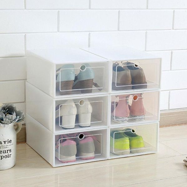 6pcs shoes box flip thickened drawer case plastic shoe boxes stackable organizer shoebox storage rack clothing & wardrobe
6pcs shoes box flip thickened drawer case plastic shoe boxes stackable organizer shoebox storage rack clothing & wardrobe