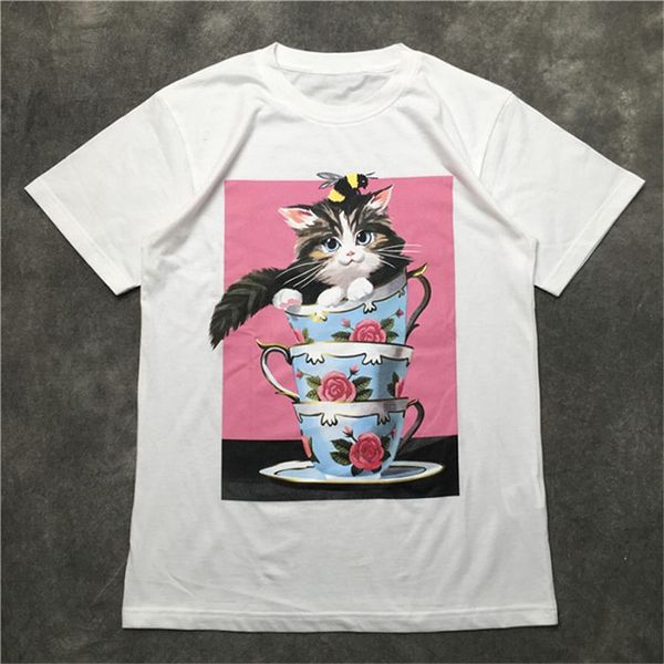 Street Fashion Mens T Shirt 2020 Cat teacup oil painting Polos Short Sleeve Shirts Men Women Style High Quality Hip Hop pullover Tee, White;black
Street Fashion Mens T Shirt 2020 Cat teacup oil painting Polos Short Sleeve Shirts Men Women Style High Quality Hip Hop pullover Tee, White;black