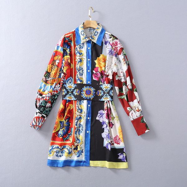 dresses european and american women's clothing 2021 the spring nail bead waist closure vintage print long sleeves fashion dress tbvg, Black;gray
dresses european and american women's clothing 2021 the spring nail bead waist closure vintage print long sleeves fashion dress tbvg, Black;gray