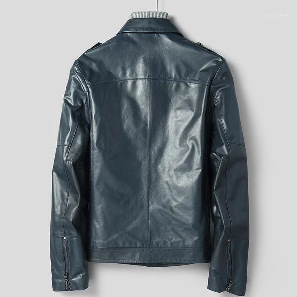 men's leather & faux jacket real goatskin coat genuine men short motorcycle coats veste cuir homme 18016 kj2108, Black
men's leather & faux jacket real goatskin coat genuine men short motorcycle coats veste cuir homme 18016 kj2108, Black