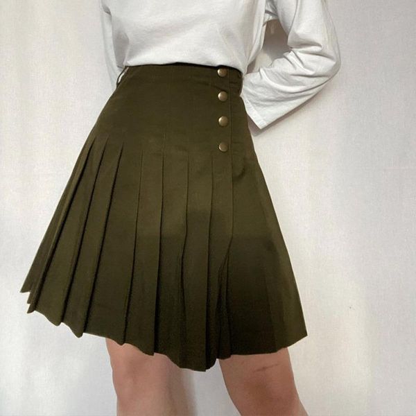skirts vintage pleated women skirt high waist fashion slim casual somple all-match elegant short lady single-breasted, Black
skirts vintage pleated women skirt high waist fashion slim casual somple all-match elegant short lady single-breasted, Black