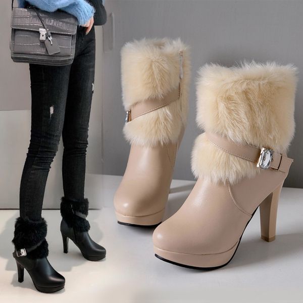 big small size 32 33 34 to 40 41 42 43 white fur boots keep warm winter bridal wedding shoes beige black
big small size 32 33 34 to 40 41 42 43 white fur boots keep warm winter bridal wedding shoes beige black