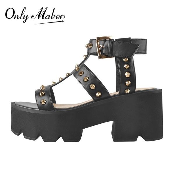 sandals onlymaker 2021 fashion summer women chunky heel platform ankle buckle metal rivet matte black soft pu leather large size
sandals onlymaker 2021 fashion summer women chunky heel platform ankle buckle metal rivet matte black soft pu leather large size