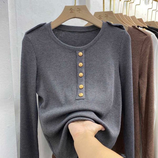 women's t-shirt t-shirt spring women's knitwear solid color v-neck button thin section long-sleeved fashion nsbf, White
women's t-shirt t-shirt spring women's knitwear solid color v-neck button thin section long-sleeved fashion nsbf, White