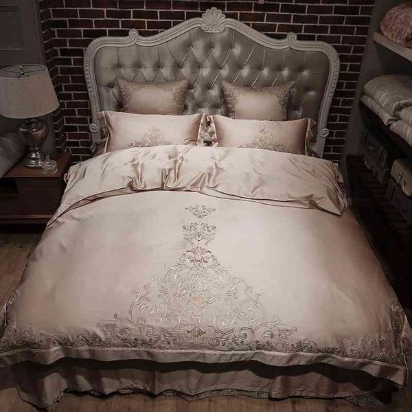 gold silver color tencel silk bedding 4/6pc king size luxury embroidered duvet cover bed sheet set pillowcase
gold silver color tencel silk bedding 4/6pc king size luxury embroidered duvet cover bed sheet set pillowcase