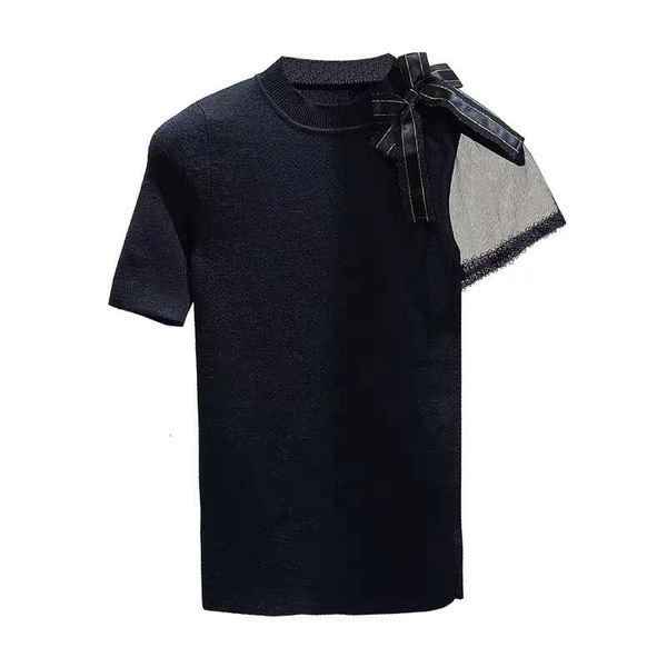 women's t-shirt shintimes bow tshirt women mesh black short sleeve t woman clothes knitted slim summer casual tee femme yhyz, White
women's t-shirt shintimes bow tshirt women mesh black short sleeve t woman clothes knitted slim summer casual tee femme yhyz, White