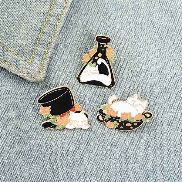 white cats enamel pin custom magic hat pot bottle brooch bag clothes lapel pin badge cartoon animal jewelry gift for kid friend, Blue
white cats enamel pin custom magic hat pot bottle brooch bag clothes lapel pin badge cartoon animal jewelry gift for kid friend, Blue