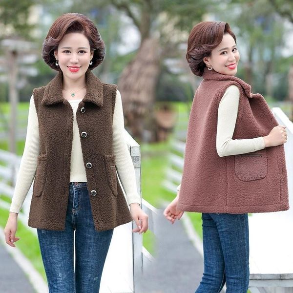 women's vests 5xl lamb wool autumn winter coat women jacket fleece shaggy warm sleeveless waistcoat overcoat single breasted outwear ve, Black;white
women's vests 5xl lamb wool autumn winter coat women jacket fleece shaggy warm sleeveless waistcoat overcoat single breasted outwear ve, Black;white